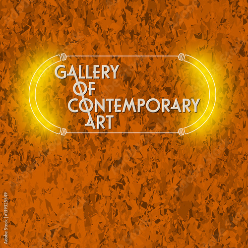 Background of marble  and the words gallery of contemporary art