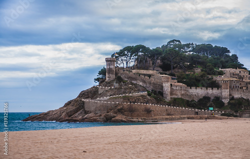 View of mediterranean village of Tossa de Mar Spain