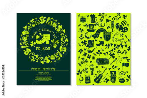 St.Patrick 's Day. Greeting and invitation cards.