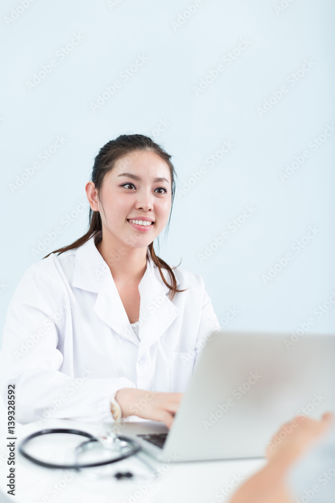 young pretty woman doctor in clinic young pretty woman doctor in clinic