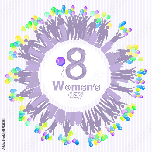 Women s Day is a figure eight with circle balloon photo