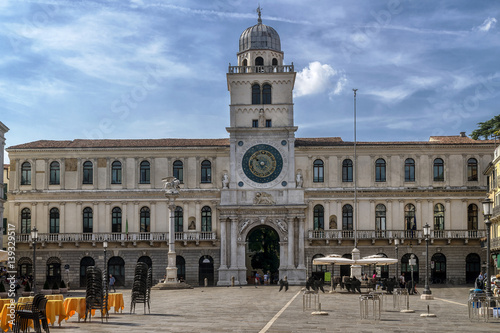 The beautiful clock tower in Piazza dei Signori, historic center of Padua, Veneto, Italy © Marco Taliani
