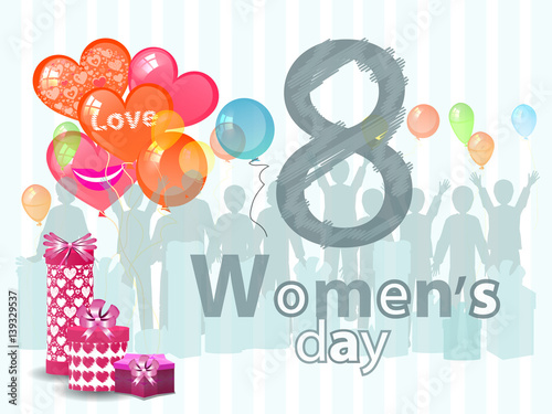 Women s Day is a figure eight pattern silhouette photo