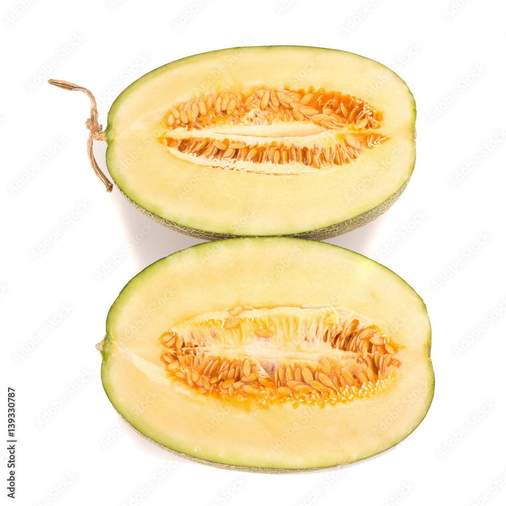 melon isolated on white melon isolated on white