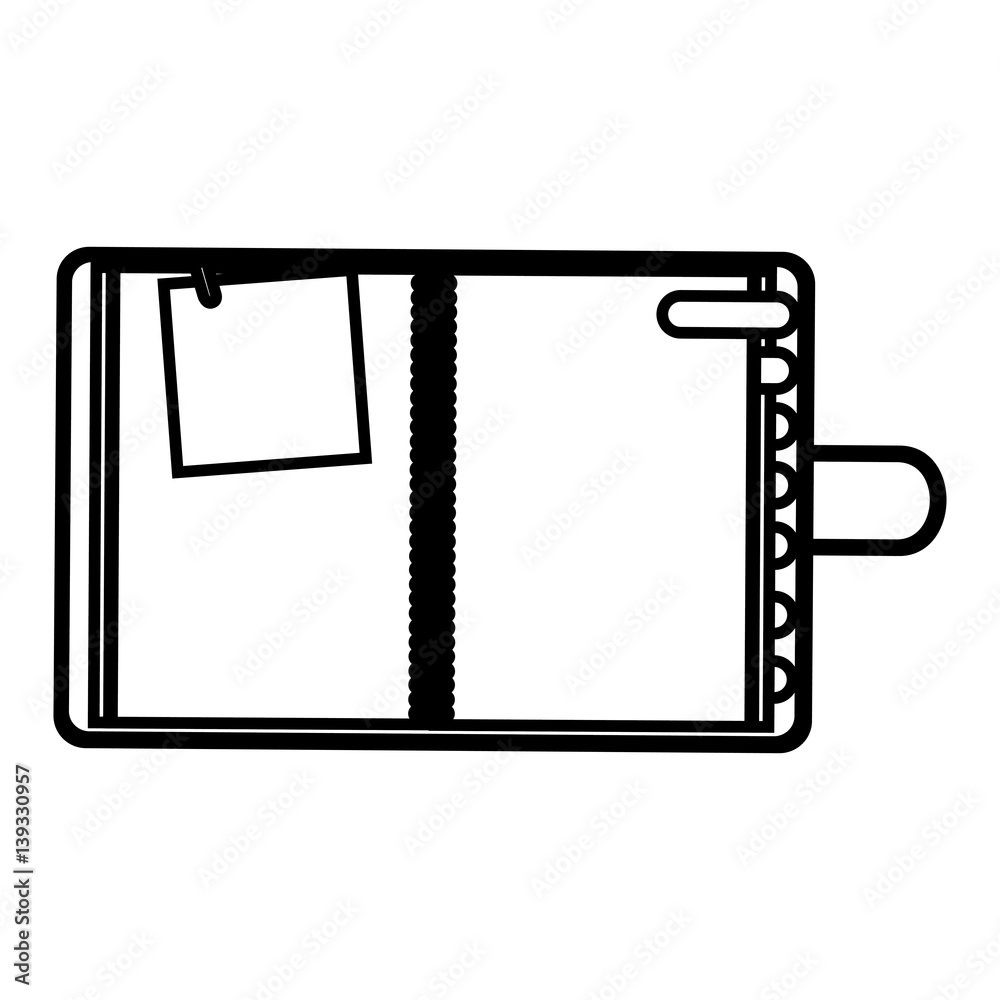 figure agenda with tabs and paper note icon, vector illustraction design figure agenda with tabs and paper note icon, vector illustraction design
