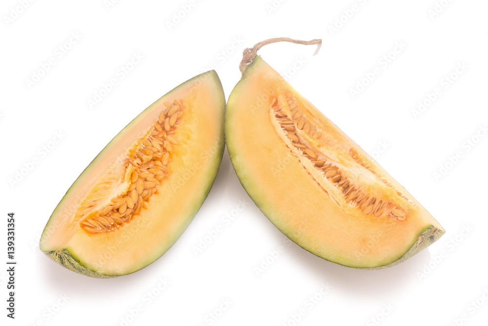 melon isolated on white melon isolated on white