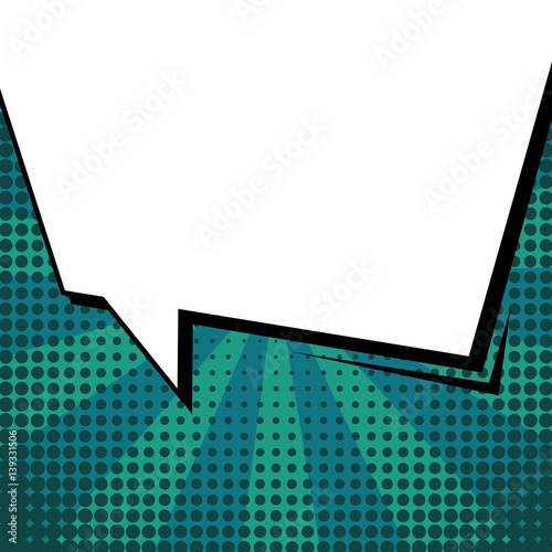 Abstract creative concept vector comic pop art style blank, layout template with clouds beams and isolated dots background. For sale banner, empty speech bubble set, illustration halftone book design.
