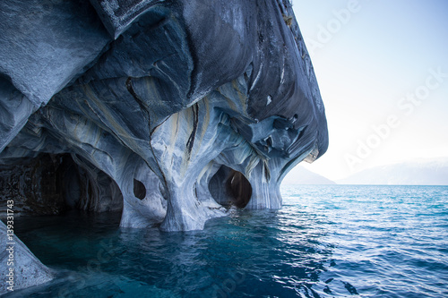 Part of Marble Caves in General Carrera lake, Chile Chico, Patagonia, Chile