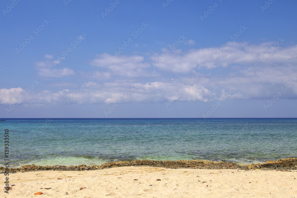 Beautiful beach with clear ocean Beautiful beach with clear ocean