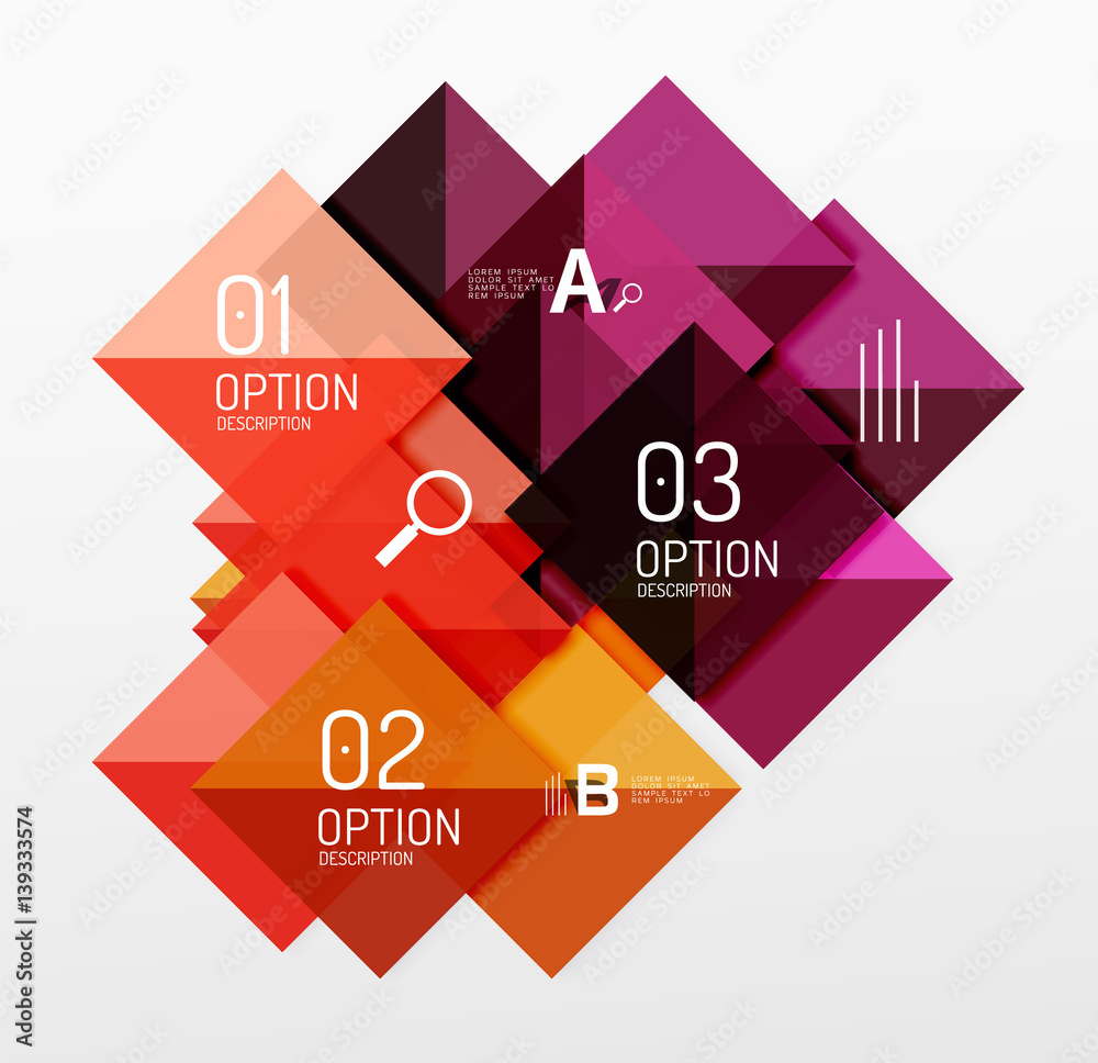 Repetition of overlapping color squares
