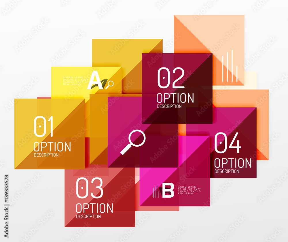 Repetition of overlapping color squares Repetition of overlapping color squares