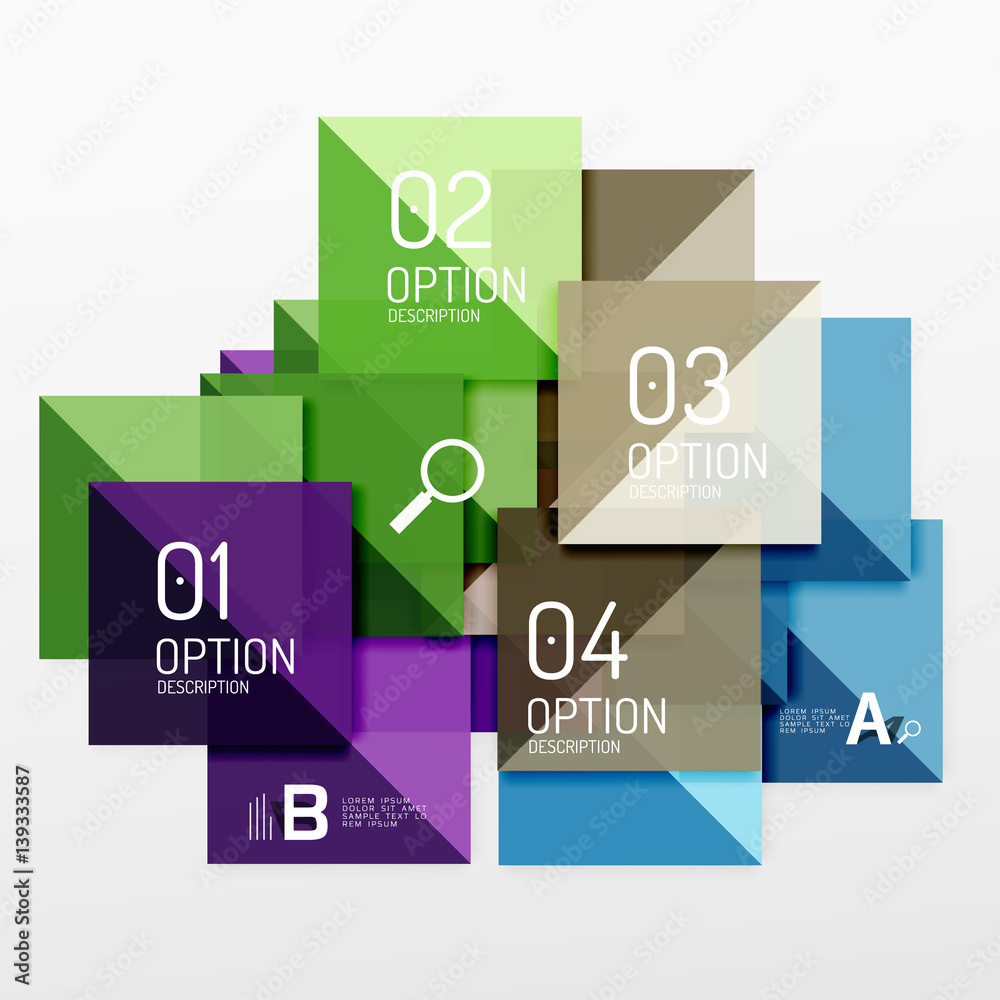 Repetition of overlapping color squares Repetition of overlapping color squares