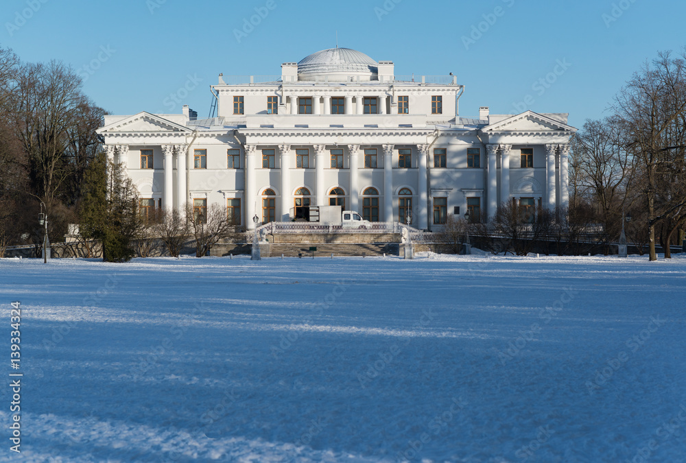 Last days of winter. Yelagin Palace, Saint Petersburg, Russia.