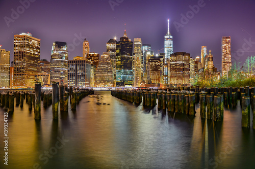 view of new york city at night