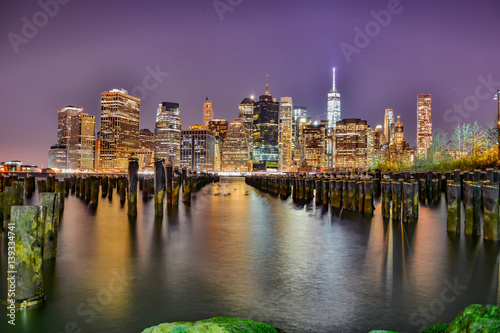 view of new york city at night