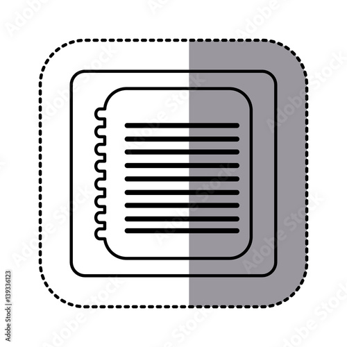 white emblem notebook paper icon, vector illustraction design © grgroup