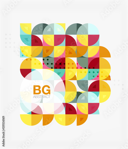Vector geometric circle abstract background