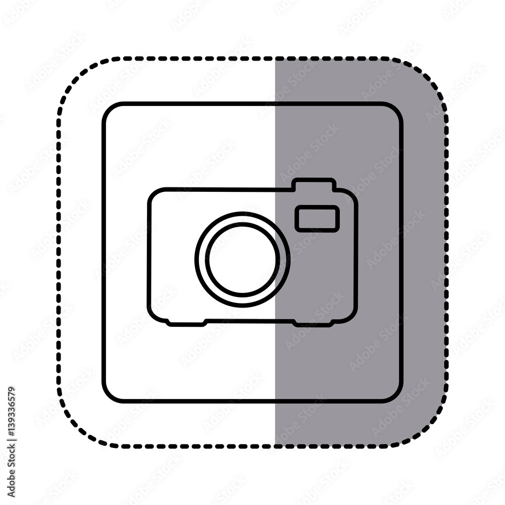 white emblem camera icon, vector illustraction design white emblem camera icon, vector illustraction design