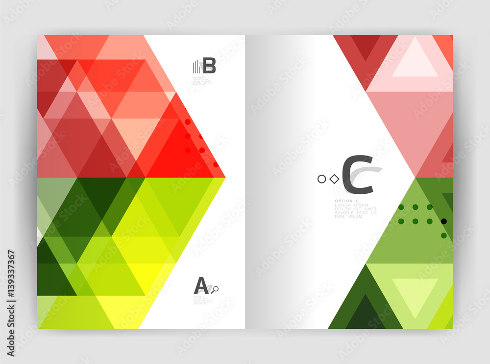 Vector triangle print template