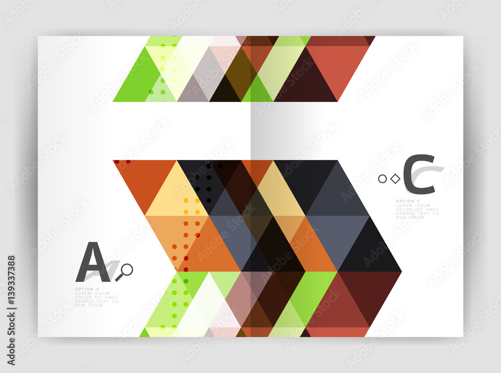 Vector triangle print template Vector triangle print template