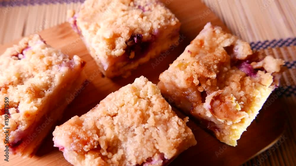 Sweet cakes on a plate. 4K UHD Sweet cakes on a plate. 4K UHD