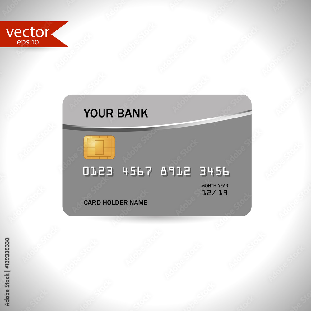 Credit card. Vector, illustration, eps10. Credit card. Vector, illustration, eps10.