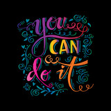 You can do it inscription. Greeting card with calligraphy.