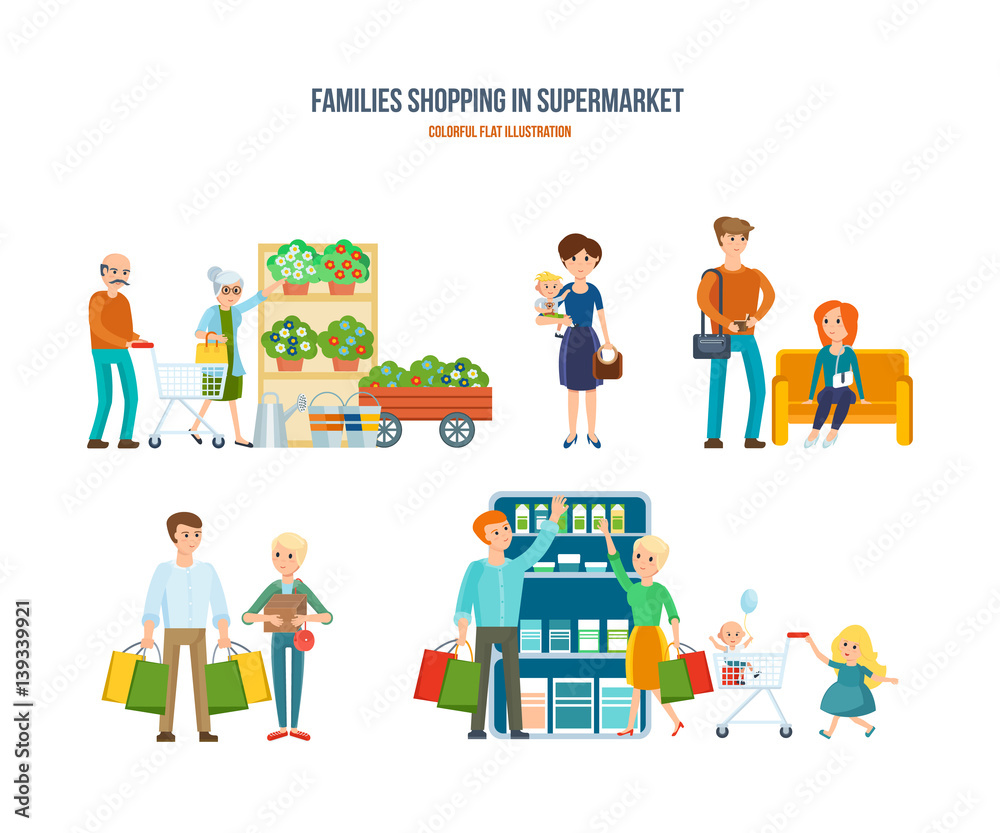 Walking in shopping center, leisure, procurement of goods, entertainment children. Walking in shopping center, leisure, procurement of goods, entertainment children.