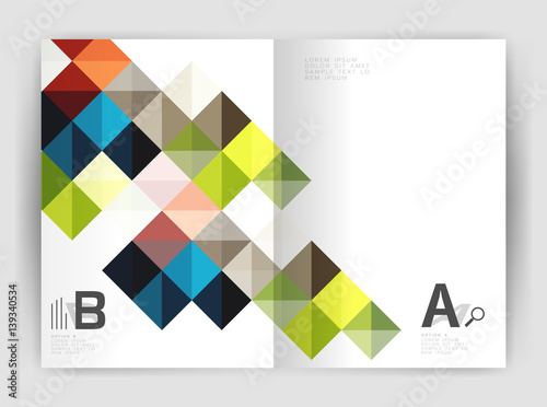 Vector square template background
