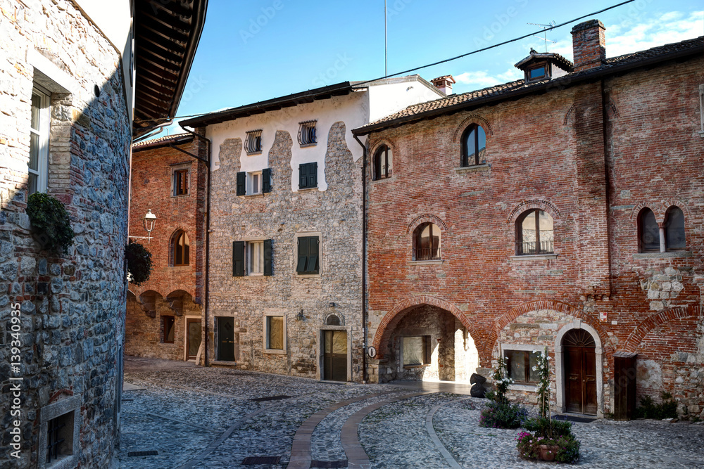 Old houses in Cividale city