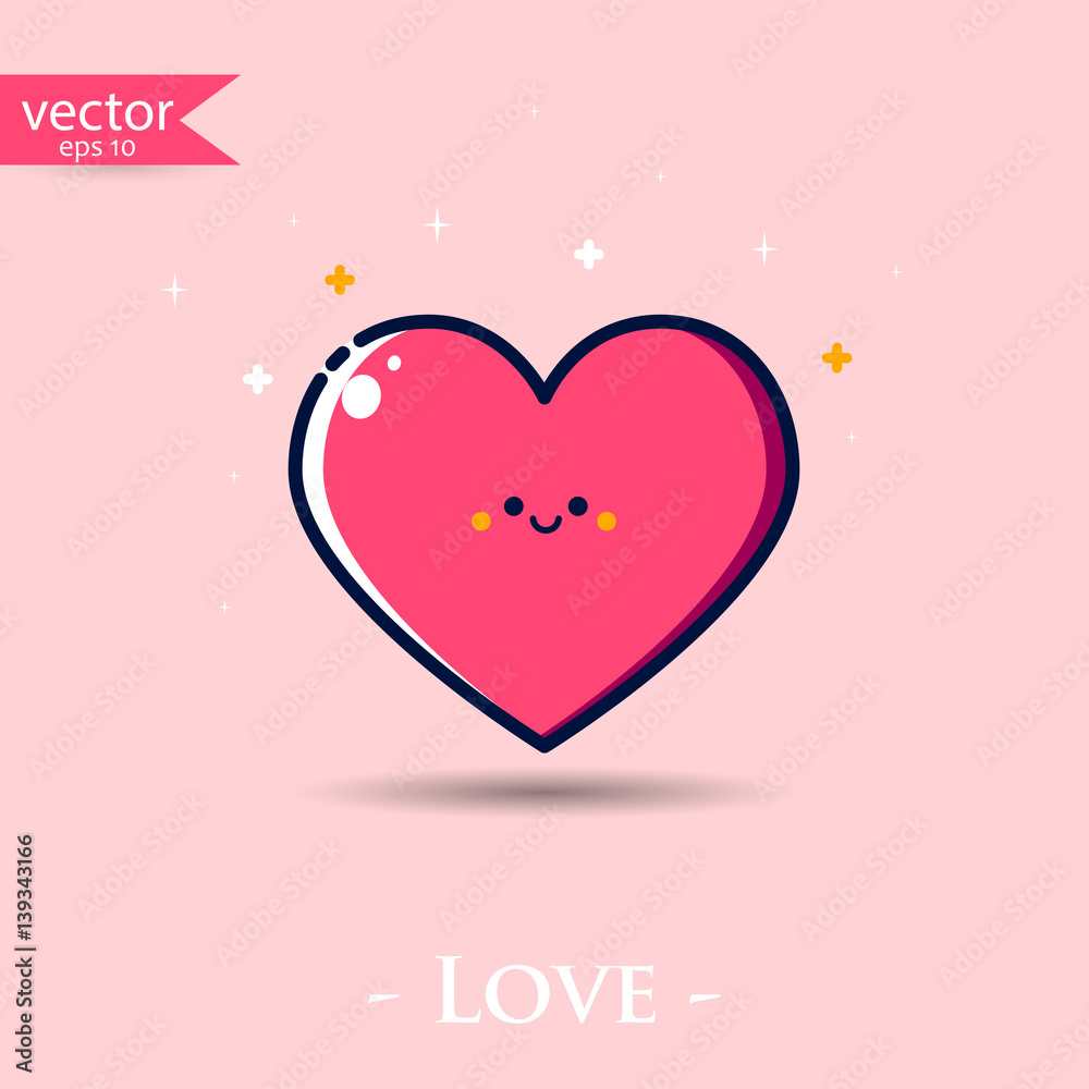 Heart icon. Vector, illustration, eps10.