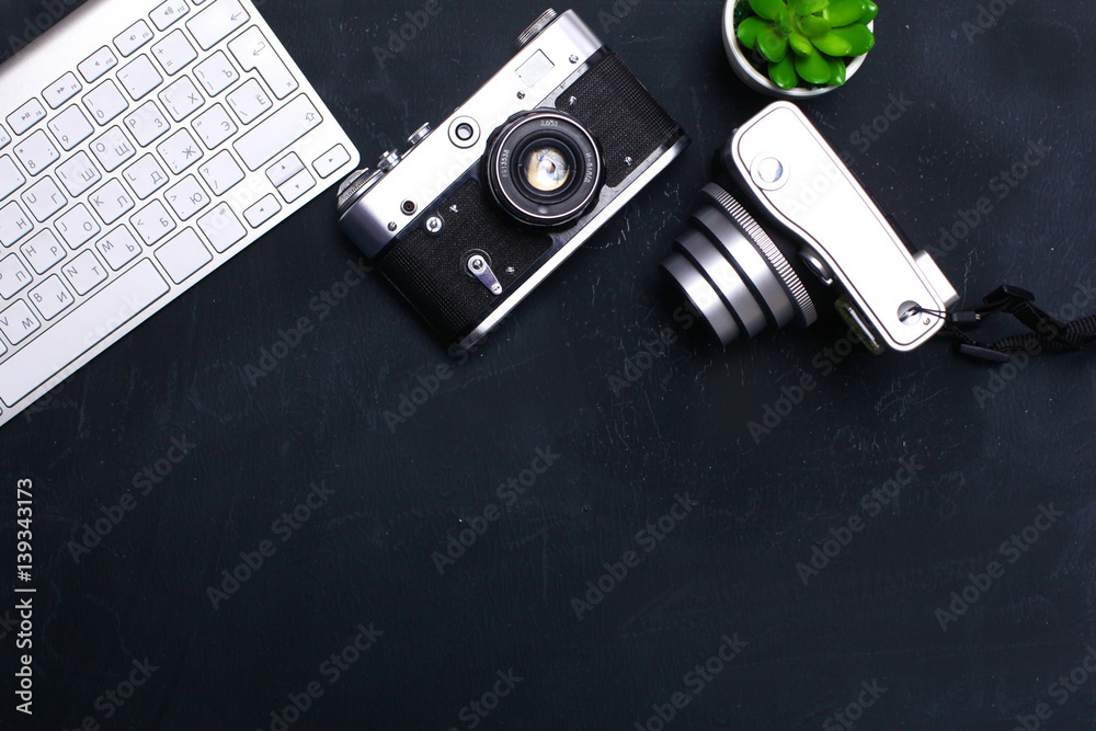 Top view of office graphic design pen mouse with laptop wireless Top view of office graphic design pen mouse with laptop wireless