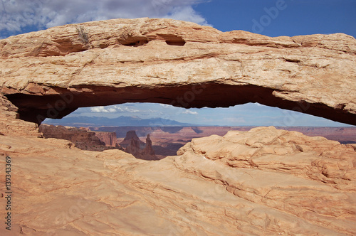 Mesa Arch  a pothole arch in Canyonlands National Park  Utah