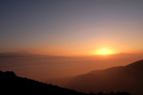 Sunset over from the peak of Mauna Kea