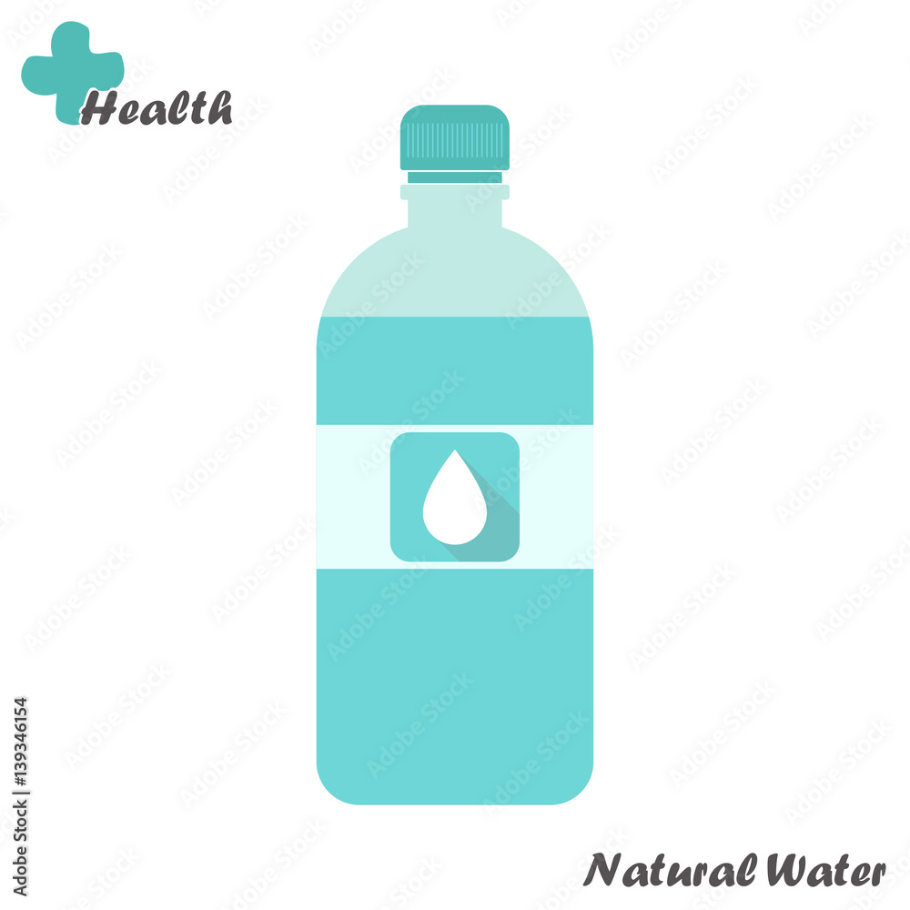 Bottle of natural water. Bottle of natural water.