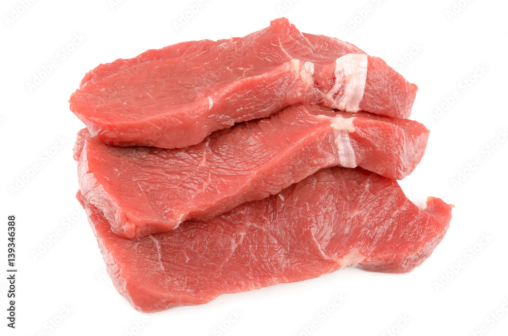 Veal on a white background