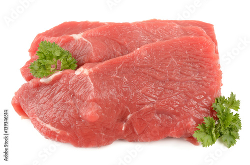 Veal on a white background