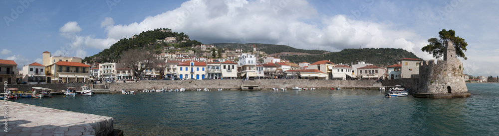 Panoramic view of Nafpaktos port