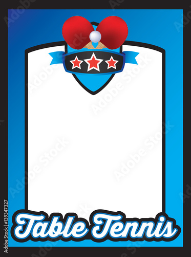 sports template poster or leaflet background table tennis