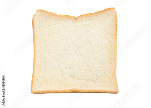 Sliced bread isolated on white background.