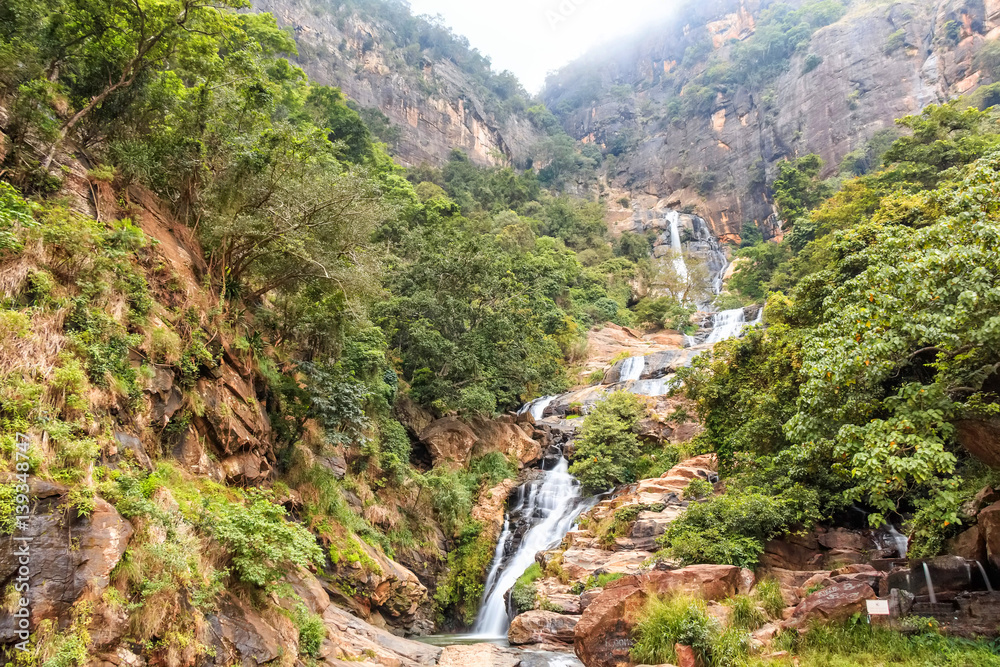 Ravana falls in Sri Lanka