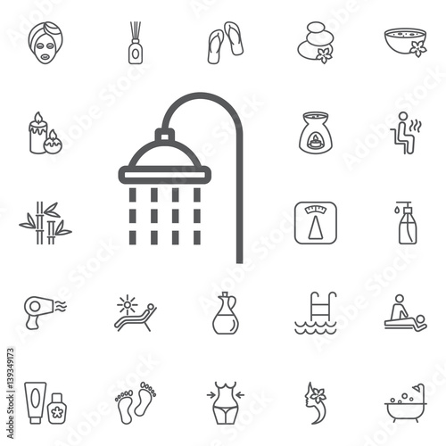 shower icon. beauty set of icons