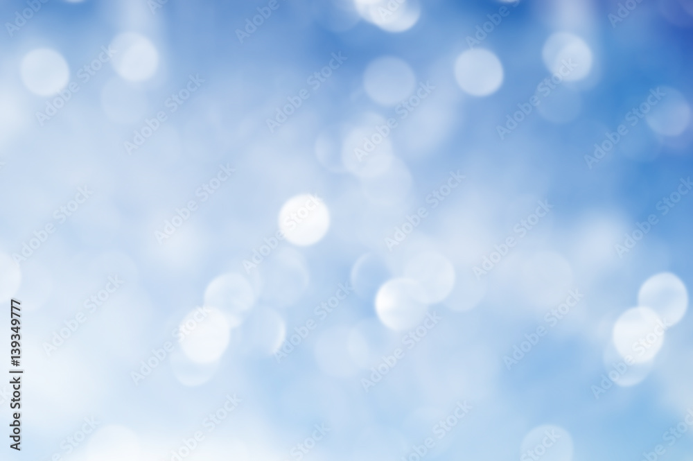 A blue blurred bokeh background
