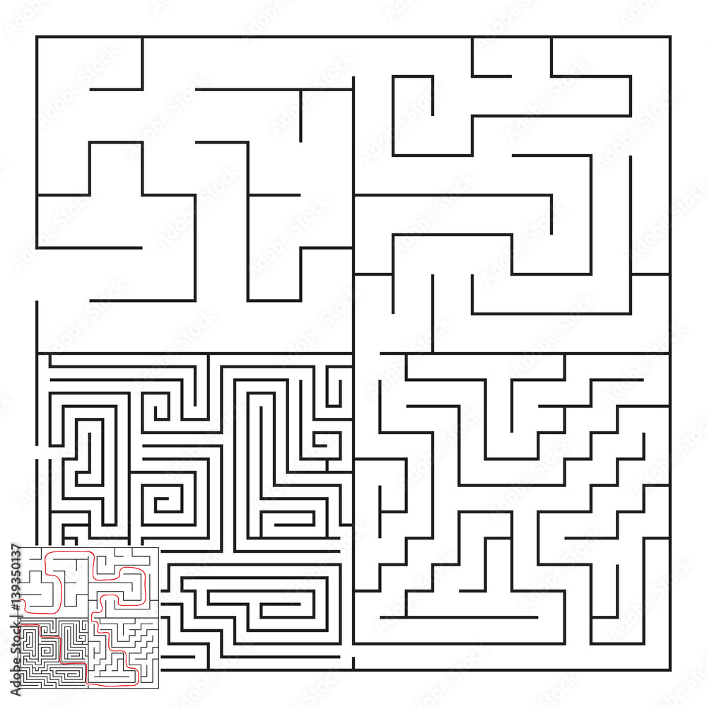 Vector Complex Maze with Answer 5 Vector Complex Maze with Answer 5