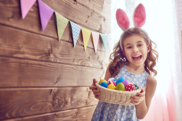 girl wearing bunny ears