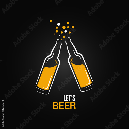 beer bottle drink splash design background