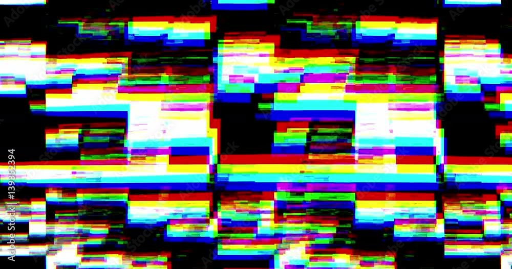 abstract realistic screen glitch flickering, analog vintage TV signal with bad interference, static noise background, overlay ready