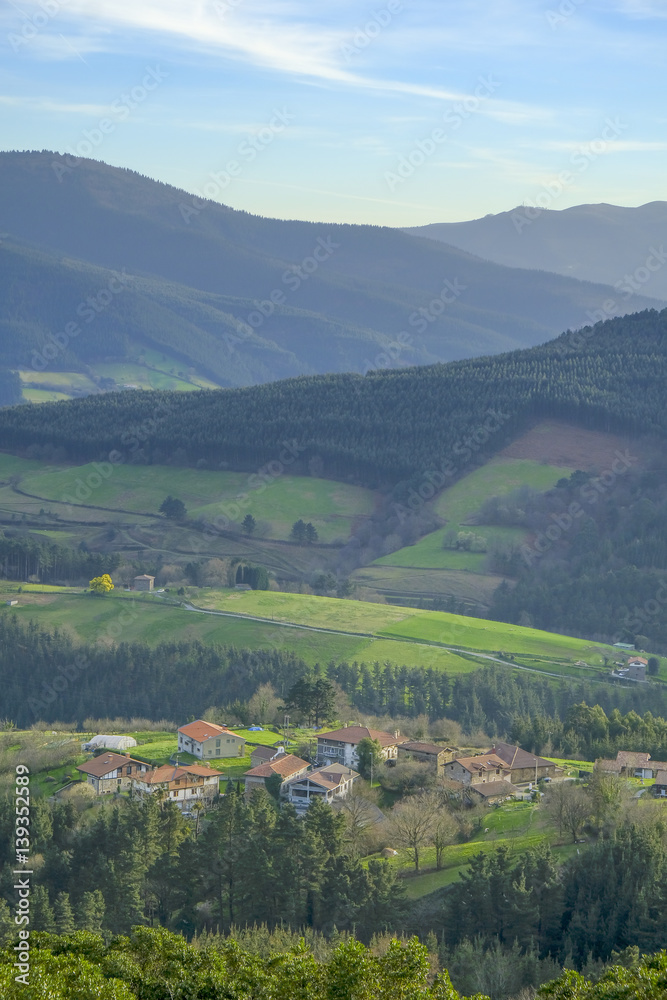 Landscape rural in Bizkaia, Basque country, Spain.