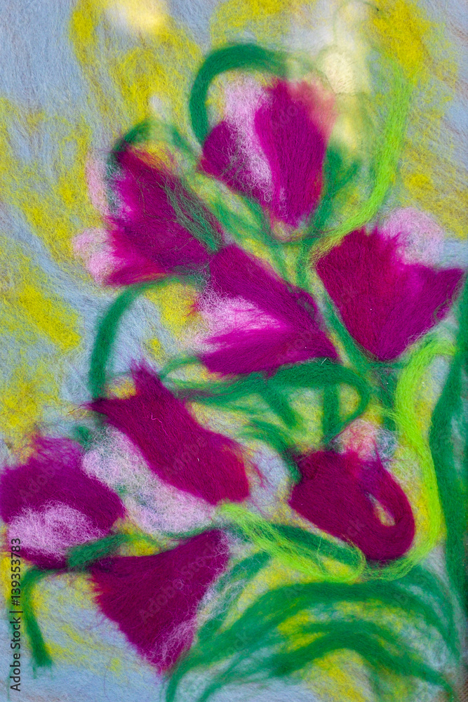 felting wool - contemporary art - handmade. Picture. felting wool - contemporary art - handmade. Picture.