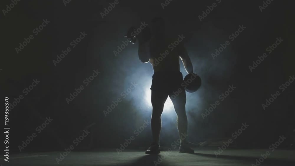 Bodybuilder posing back Bodybuilder posing back